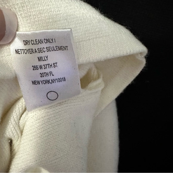 Milly New York Colorblock Knit Sheath Dress Black Ivory Small Classic Chic - Picture 9 of 11